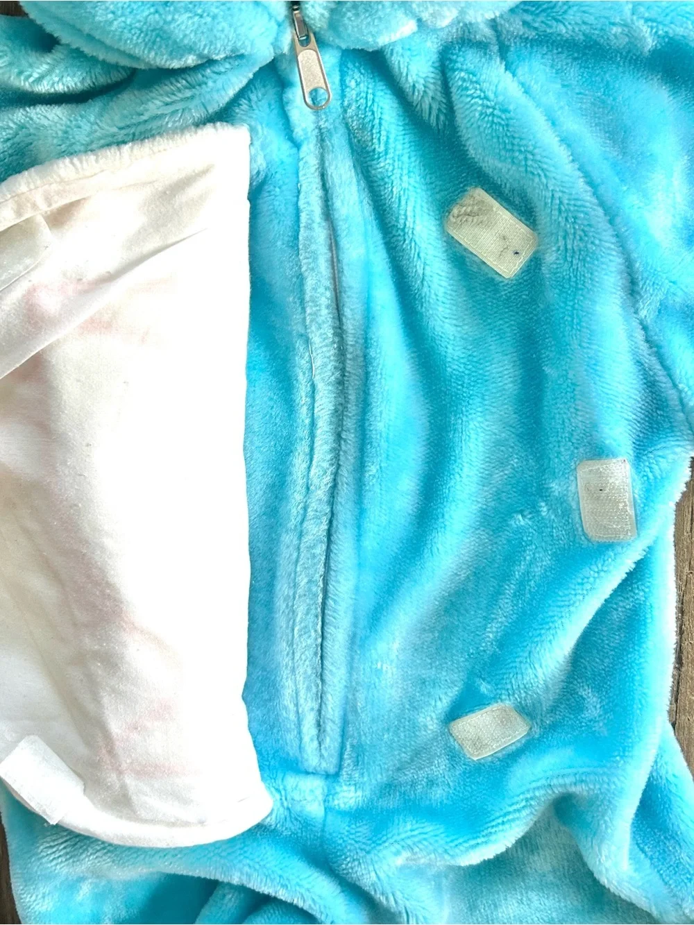 Care Bears Costume Kids 2-4 Years Blue Champ Bear Hooded Plush Vintage 2004